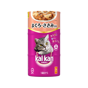 マースジャパン カルカン ハンディ缶 1歳から まぐろ・ささみ入り 160g×3缶 FCJ564N-イメージ1