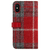 SLG Design iPhone XS/X用ケース Harris Tweed Diary レッド×グレー SD10554I8-イメージ2