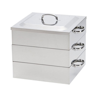 神子島製作所 PE18-8業務用角蒸器2段55cm FC70199