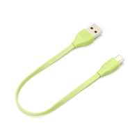 PGA USB Type-C USB Type-A コネクタ USBフラットケーブル 15cm グリーン PG-CUC01M10
