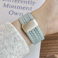 GAACAL Apple Watch 1-11/SE1-3 38/40/41/42(10-11)mm 「通気性と快適さを両立」ナイロンメッシュバンド ミントグリーン W00612MBA