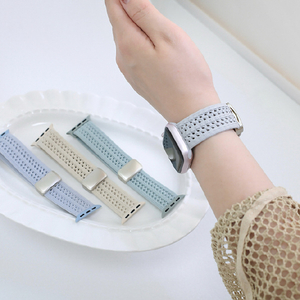 GAACAL Apple Watch 1-11/SE1-3 38/40/41/42(10-11)mm 「通気性と快適さを両立」ナイロンメッシュバンド ミントグリーン W00612MBA-イメージ3