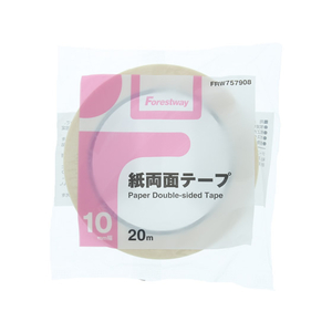 Forestway 紙両面テープ 10mm×20m 10巻 1箱(10巻) F815306-FRW-757908-イメージ2