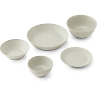 アイリスオーヤマ 食器5点セット グレー FC362PK-MNW-5S