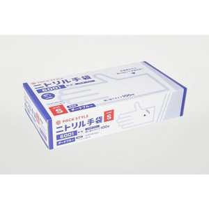 パックスタイル ニトリル手袋 6001 粉無 S 濃紺 100枚 FC380SH-00734313-イメージ1