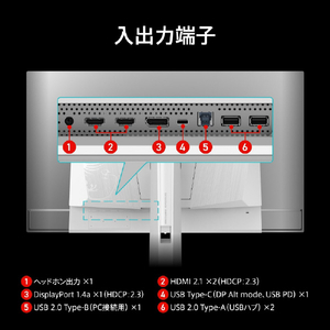 MSI 31．5型液晶ディスプレイ MPG シルバー×ホワイト MPG-321URXW-QD-OLED-イメージ9