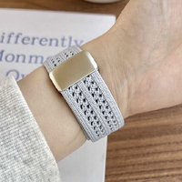 GAACAL Apple Watch 1-11/SE1-3 38/40/41/42(10-11)mm 「通気性と快適さを両立」ナイロンメッシュバンド ブルーグレー W00612BGA