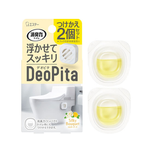 エステー 消臭力 DeoPita トイレ用 つけかえ シルキーブーケ 2個 FCG198X-イメージ1