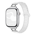 GAACAL Apple Watch 1-11/SE1-3 38/40/41/42(10-11)mm ハートデザインマグネット式シリコンバンド ホワイト W00606WA
