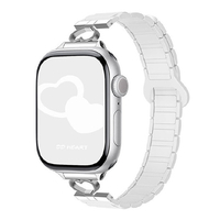 GAACAL Apple Watch 1-11/SE1-3 38/40/41/42(10-11)mm ハートデザインマグネット式シリコンバンド ホワイト W00606WA