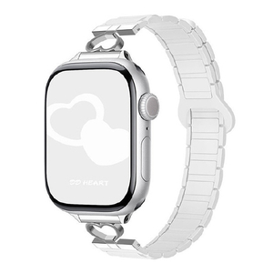GAACAL Apple Watch 1-11/SE1-3 38/40/41/42(10-11)mm ハートデザインマグネット式シリコンバンド ホワイト W00606WA-イメージ1