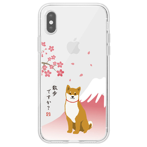 abbi FRIENDS iPhone XS/X用しばたさんクリアケース さくら ABF14556I58-イメージ1