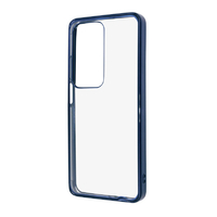 レイアウト OPPO A3 5G用Like standard 衝撃吸収 バンパー メタリック ハイブリッドケース ブルー RT-OPA3CC16/AM