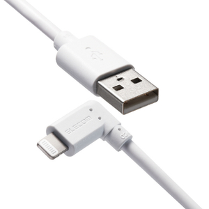 エレコム L型スタンダードLightningケーブル(1．2m) ホワイト MPA-UALL12WH-イメージ2