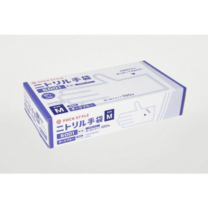 パックスタイル ニトリル手袋 6001 粉無 M 濃紺 100枚 FC381SH-00734314-イメージ1