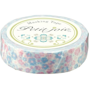 ニチバン プチジョア マスキングテープ 15mm×18m 花ミツバチピンクブルー FCF507N-PJMT-15S045-イメージ1