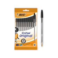 ＢＩＣ クリスタルミディアム中字 1.0mm 1パック 10本入り FCF719T-CMBLK-10P