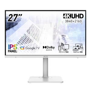 MSI 27型液晶ディスプレイ Modern MD272UPSW ホワイト MODERN-MD272UPSW-イメージ1