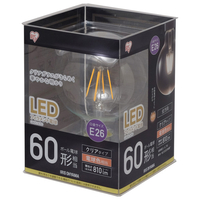 アイリスオーヤマ LEDフィラメント電球 E26口金 全光束810lm(6．7Wボール電球全方向タイプ・クリア) 電球色相当 クリア LDG7L-G-FC