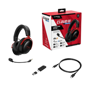 HyperX HyperX Cloud III S ワイヤレスゲーミングヘッドセット ブラックレッド A59Z0AA-イメージ4