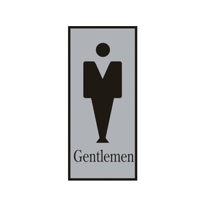 日本緑十字社 緑十字/トイレプレート(男性用) Gentlemen 200×80mm アクリル FC004GT-8151286-イメージ1