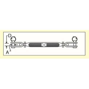 エスコ ターンバックル (Jaw&Jaw・ステンレス製) 19.0mm FCV8536-EA638KH-66-イメージ3