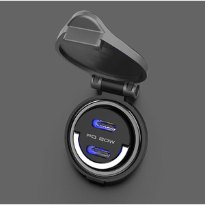 カシムラ DC／USB Type-C2ポートPD20W コンパクト FCK606D-DC058-イメージ2
