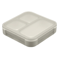 シービージャパン 薄型弁当箱 抗菌 フードマン 500 グレーベージュ ｺｳｷﾝﾌ-ﾄﾞﾏﾝ500ｸﾞﾚ-BE