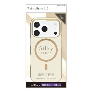 トリニティ iPhone 17 Pro用[Silky Armor] MagSafe対応 シルキータッチケース マットクリアベージュ TR-IP25M3-SA-CLBE-イメージ1