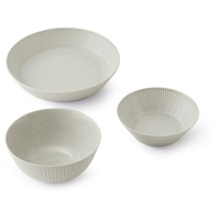 アイリスオーヤマ 食器3点セット グレー FC364PK-MNW-3S