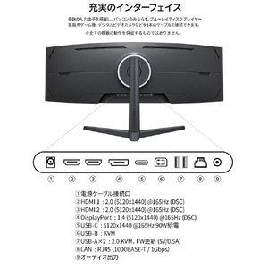 JAPANNEXT 液晶ディスプレイ ブラック JN-49V165DQ-HSC9-L-イメージ19