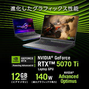 ASUS ノートパソコン ROG Strix G16 G614FR エクリプスグレー G614FR-R9X3D5070TI-イメージ5