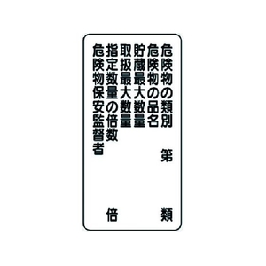 ユニット 危険物標識(縦型)危険物の類別 エコユニボード FC332FX-3717577-イメージ1