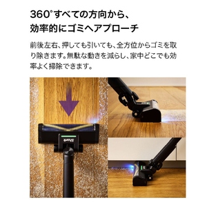 シャークニンジャ Shark ActiClean コードレススティッククリーナー アブソリュートブラック LC950JBK-イメージ6