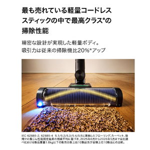 シャークニンジャ Shark ActiClean コードレススティッククリーナー アブソリュートブラック LC950JBK-イメージ7