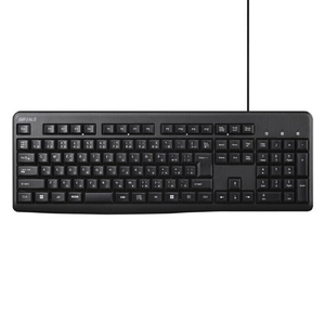 バッファロー USB接続 有線スタンダードキーボード ブラック BSKBU110BK-イメージ2