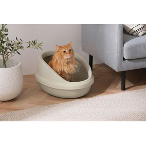 アイリスオーヤマ 猫のトイレ ハーフカバー ブラウン FC485YN-P-NE-500-H-イメージ3