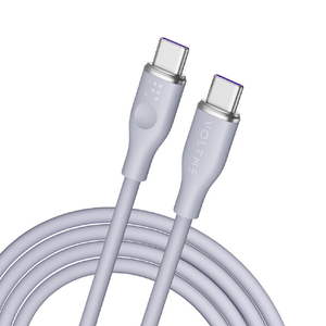 VOLTME シリコン 充電ケーブル USB-C&USB-C 100W グレー C2149-イメージ1