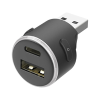 カシムラ イルミ付USB増設 USB-A1ポート+C1ポート FCK608D-DC061