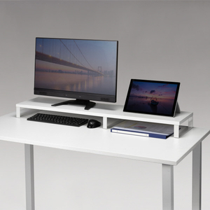 サンワサプライ 木製机上ラック(W100cm) ホワイト MR-LC314W-イメージ2