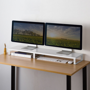 サンワサプライ 木製机上ラック(W100cm) ホワイト MR-LC314W-イメージ6