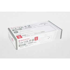パックスタイル ニトリル手袋 6001 粉無 S 白 100枚 FC384SH-00734317-イメージ1