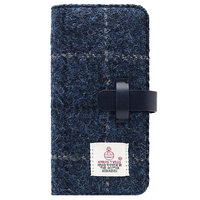 SLG Design iPhone XS/X用ケース Harris Tweed Diary ネイビー SD10559I8