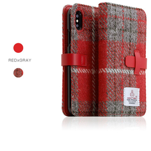 SLG Design iPhone XS/X用ケース Harris Tweed Diary ネイビー SD10559I8-イメージ8