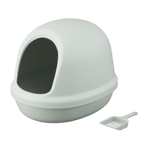 アイリスオーヤマ 猫のトイレ フルカバー ミントグレー FC486YN-P-NE-500-F-イメージ1
