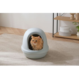 アイリスオーヤマ 猫のトイレ フルカバー ミントグレー FC486YN-P-NE-500-F-イメージ2