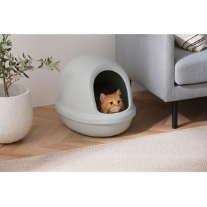 アイリスオーヤマ 猫のトイレ フルカバー ミントグレー FC486YN-P-NE-500-F-イメージ3