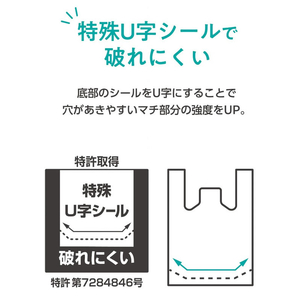 オルディ プラスプラスネオ 手提げひも付 コンパクト L／40号 乳白 40枚 FCG203W-PP-NTPHCL-40-イメージ3