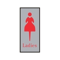 日本緑十字社 緑十字/トイレプレート(女性用) Ladies 200×80mm アクリル FC005GT-8151287