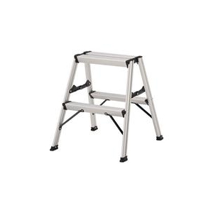 トラスコ中山 TRUSCO　アルミ製踏台　2段　高強度型　シルバー TSAF-2-SV-イメージ1
